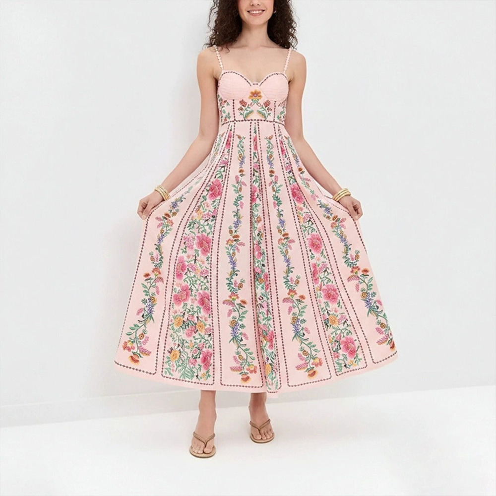 ZARA Fall Chic Elegant Print Slip Dress for Work